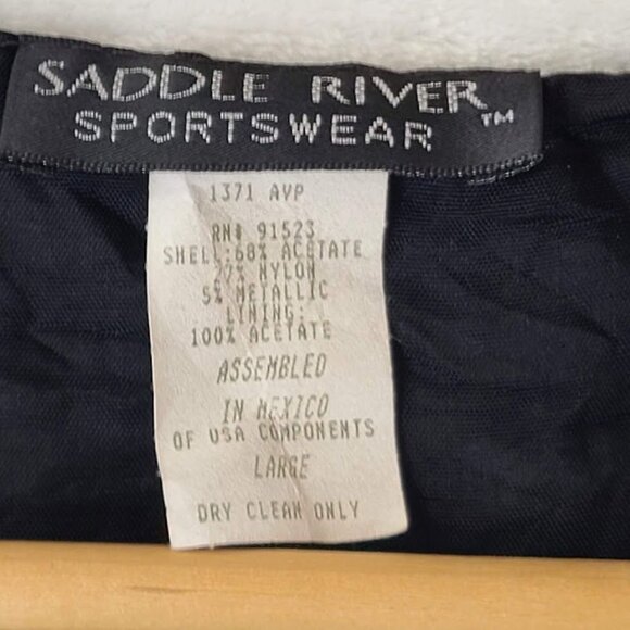 Vintage Saddle River Sportswear Vest Size L Sparkle Studded Bead Velvet Paisley - Picture 3 of 10